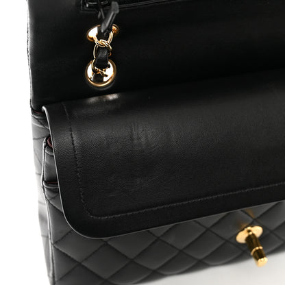 Chanel Lambskin Quilted Medium Double Flap Black 12 of 12