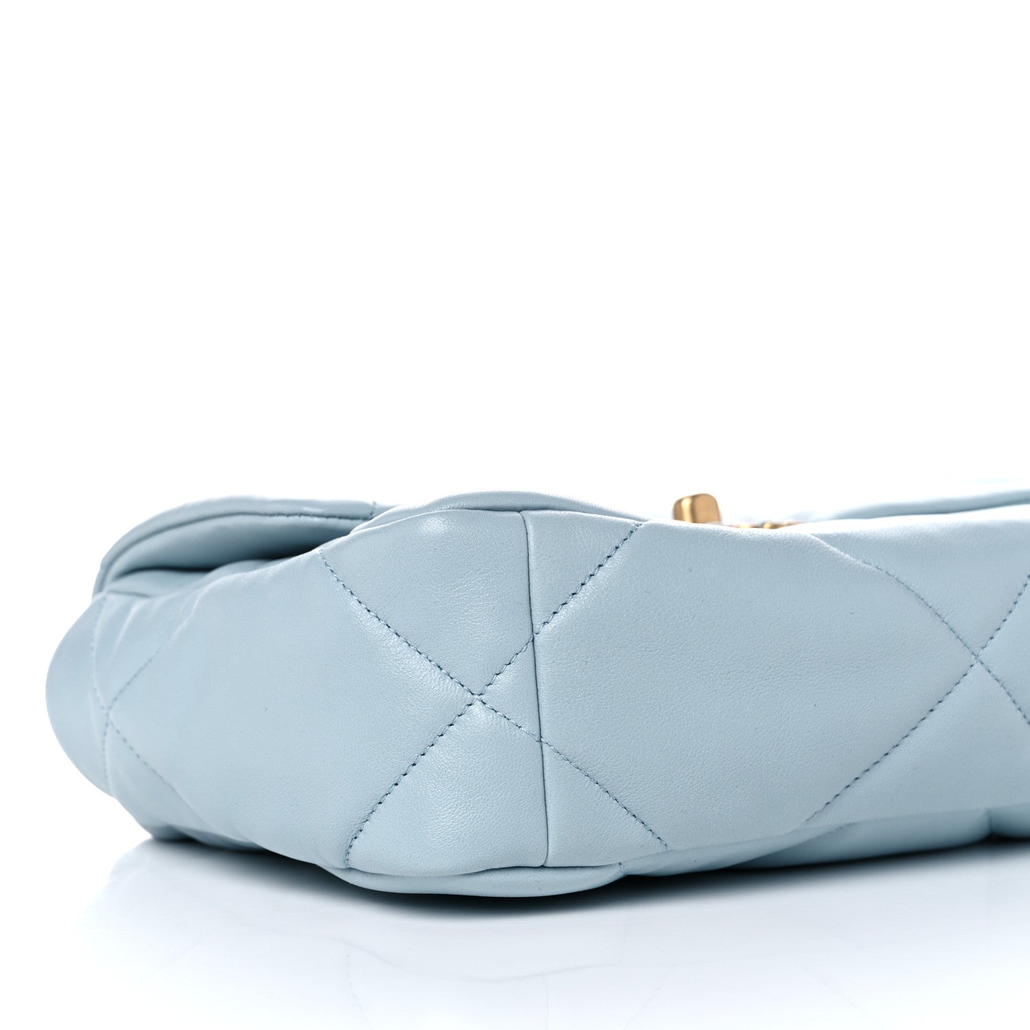 Chanel Lambskin Quilted Medium Chanel 19 Flap Light Blue 13 of 18