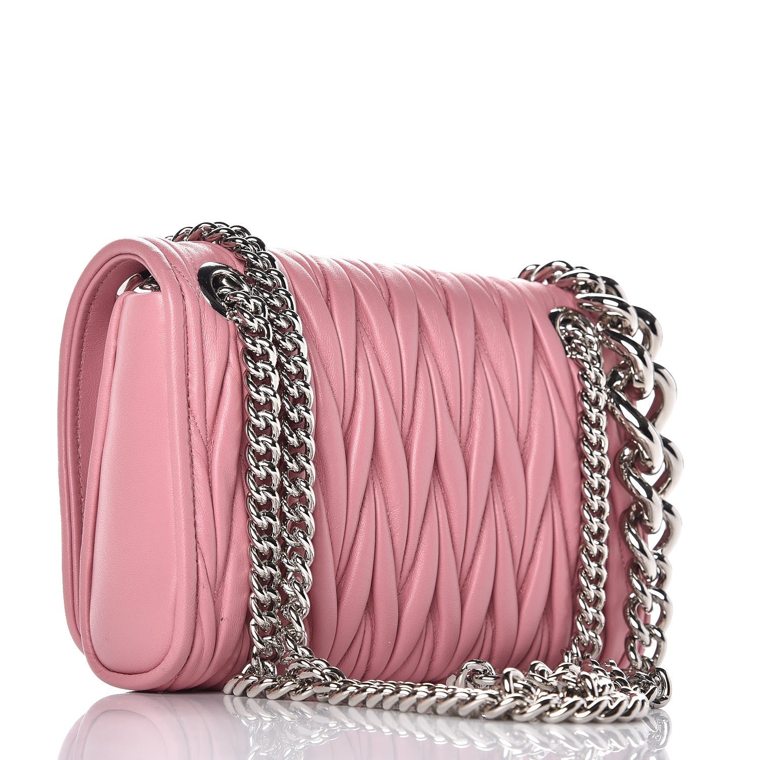 Miu Miu Nappa Matelasse Shoulder Bag Rosa 3 of 7