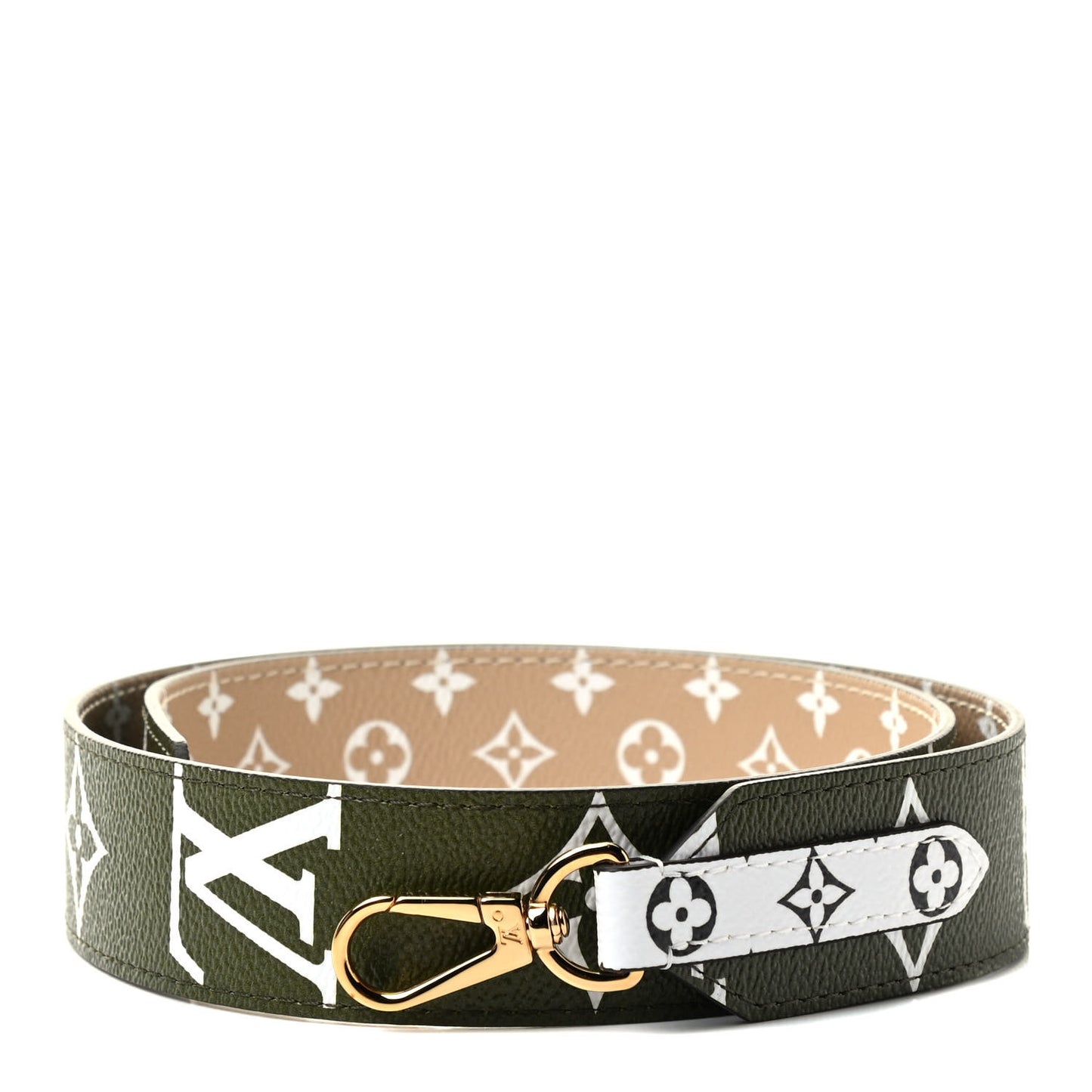 Monogram Giant Bandouliere Shoulder Strap Kaki