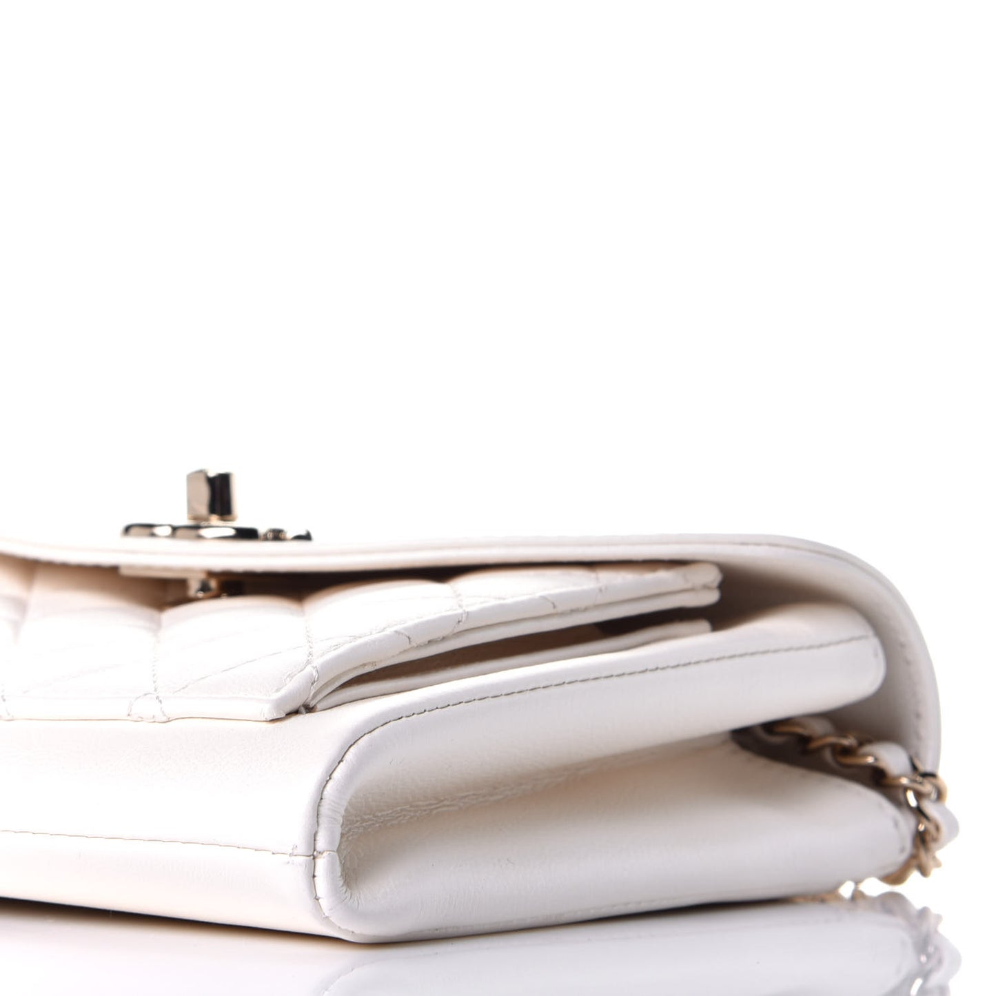 Calfskin Quilted Smart Pocket Crossbody Bag White