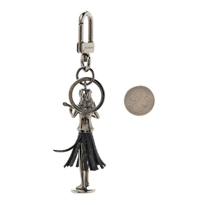Louis Vuitton Metal Aloha Hula Girl Bag Charm Key Holder Silver 2 of 4