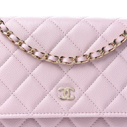 Chanel Caviar Quilted Wallet On Chain WOC Light Pink 11 of 12