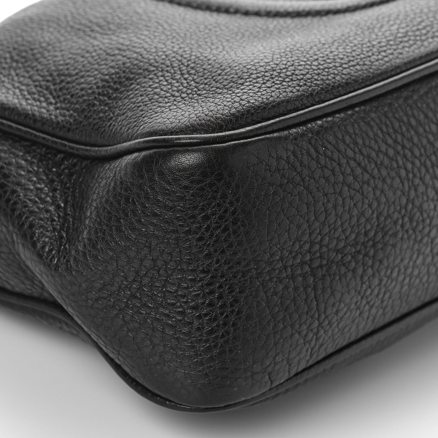 Pebbled Calfskin Small Soho Bowler Black