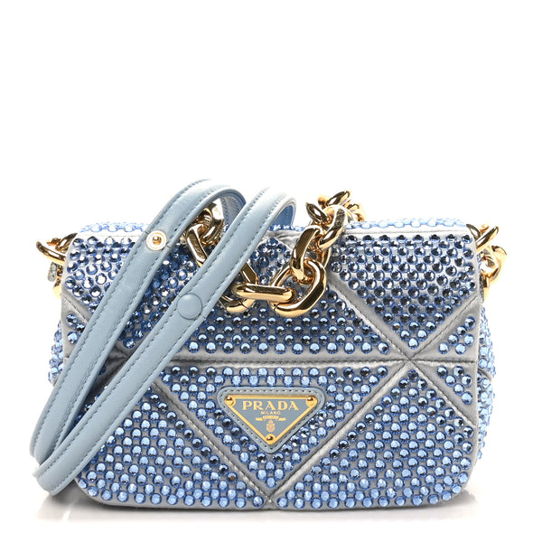 PRADA チェーンバッグ PRADA Saffiano Lux Chain Crossbody Bag Black
