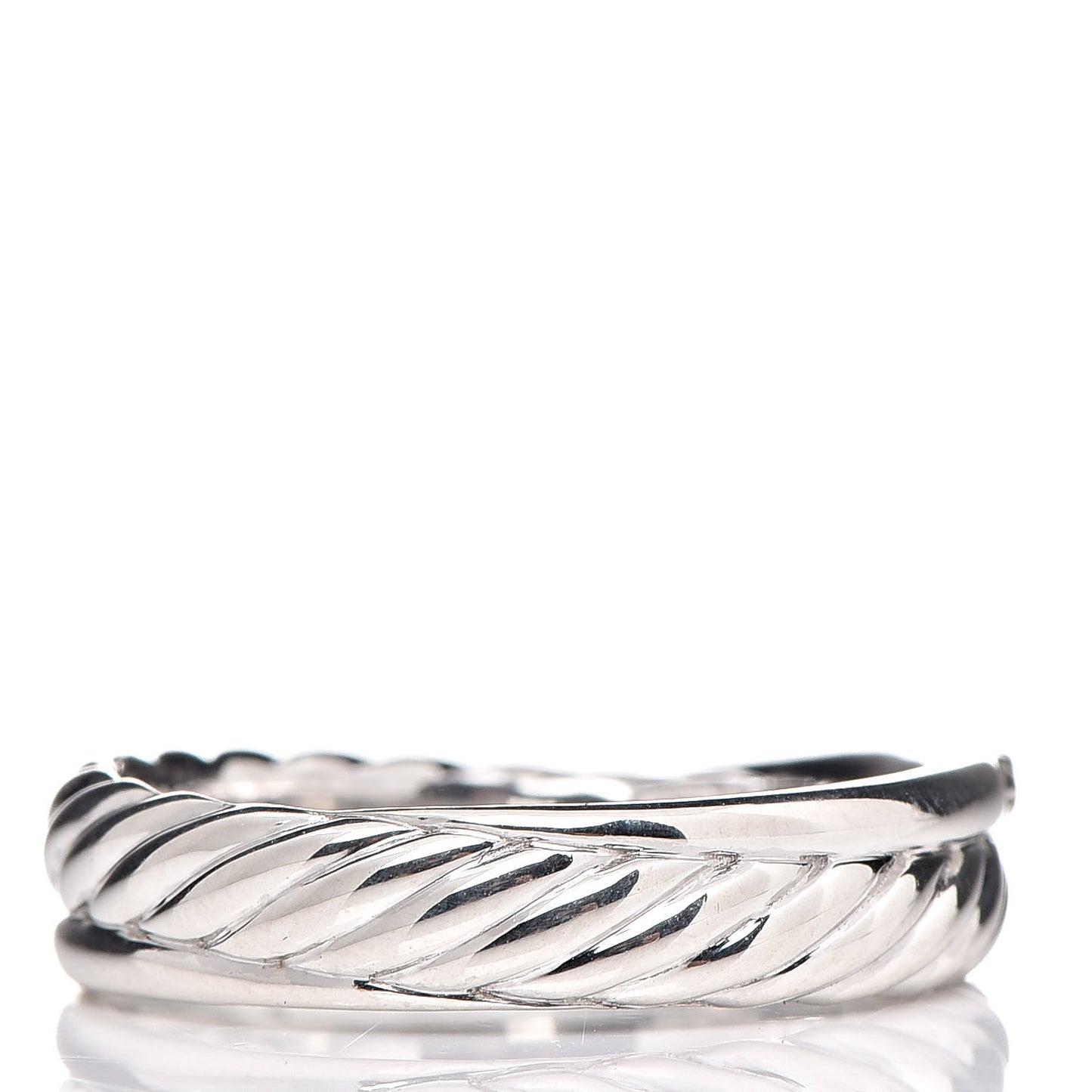 Sterling Silver Diamond 5mm Crossover Ring 54 7
