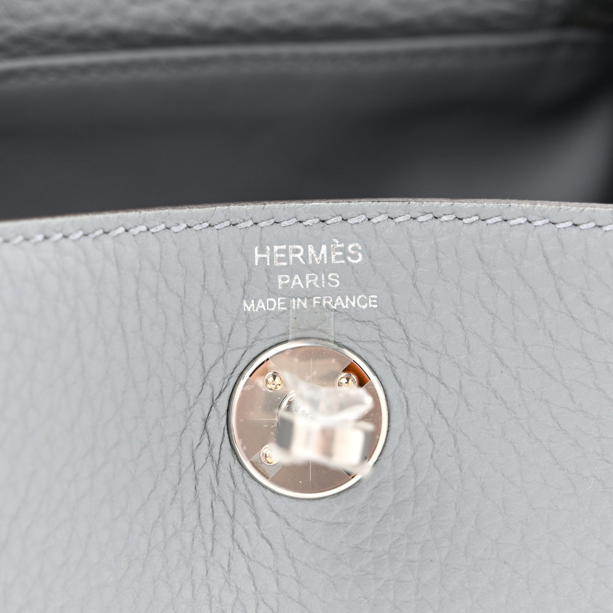 Hermes Taurillon Clemence Mini Lindy 20 Gris Pantin 6 of 11