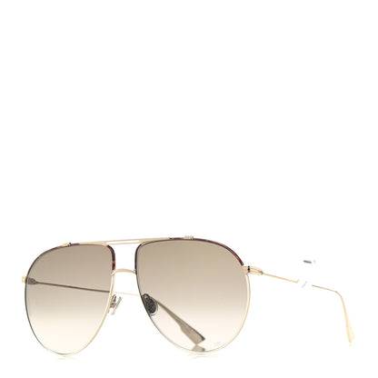 Christian Dior Metal Monsieur 1 Sunglasses Light Gold Havana 1 of 10