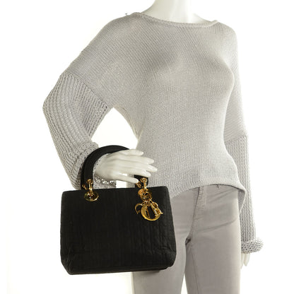 Christian Dior Nylon Cannage Medium Lady Dior Black 2 of 8