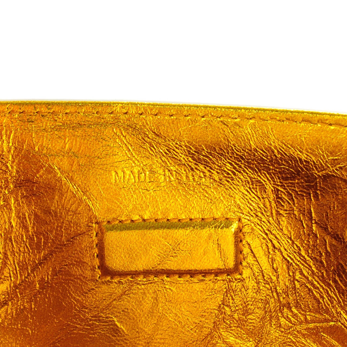 Metallic Calfskin Medium Diorever Flap Gold