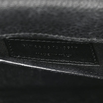 Saint Laurent Grained Calfskin Medium Monogram Sunset Satchel Black 7 of 21