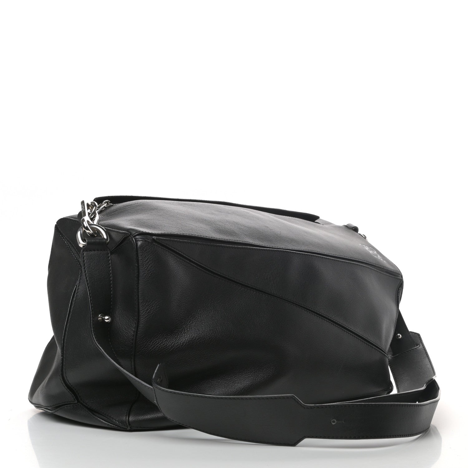 Loewe Calfskin Large Zipper Puzzle Bag Black 3 of 8