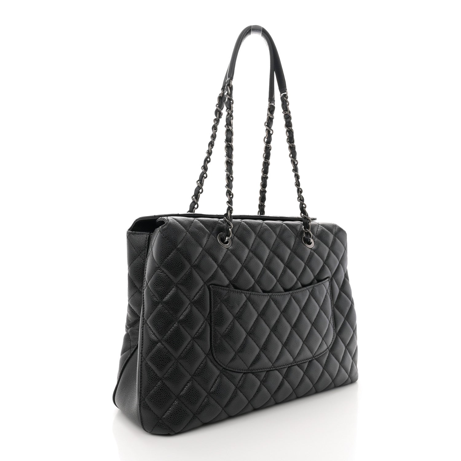 Chanel Caviar Quilted City Shopping Tote Black 3 of 13
