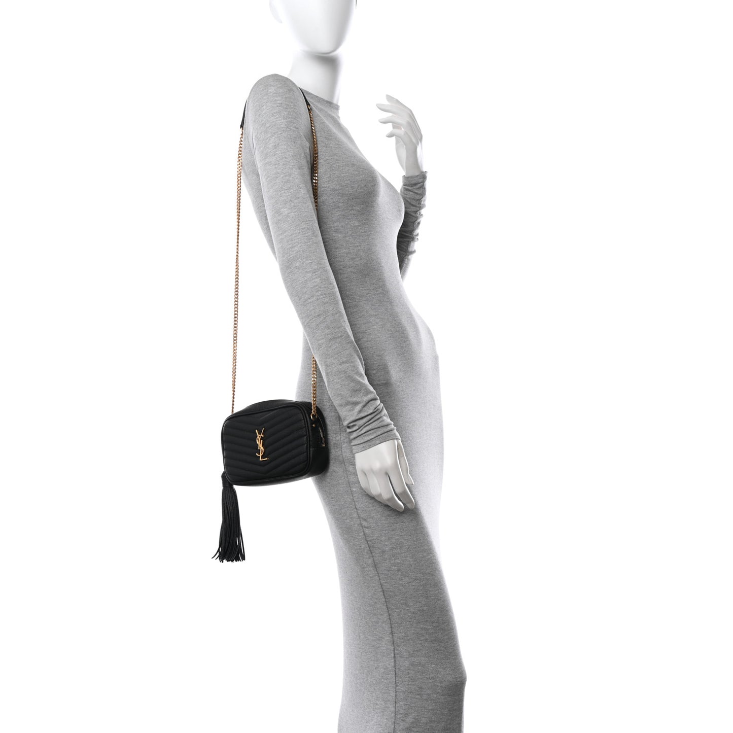 Grain De Poudre Matelasse Monogram Mini Lou Camera Bag Black