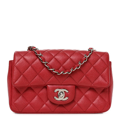 Chanel Caviar Quilted Mini Rectangular Flap Red 1 of 10