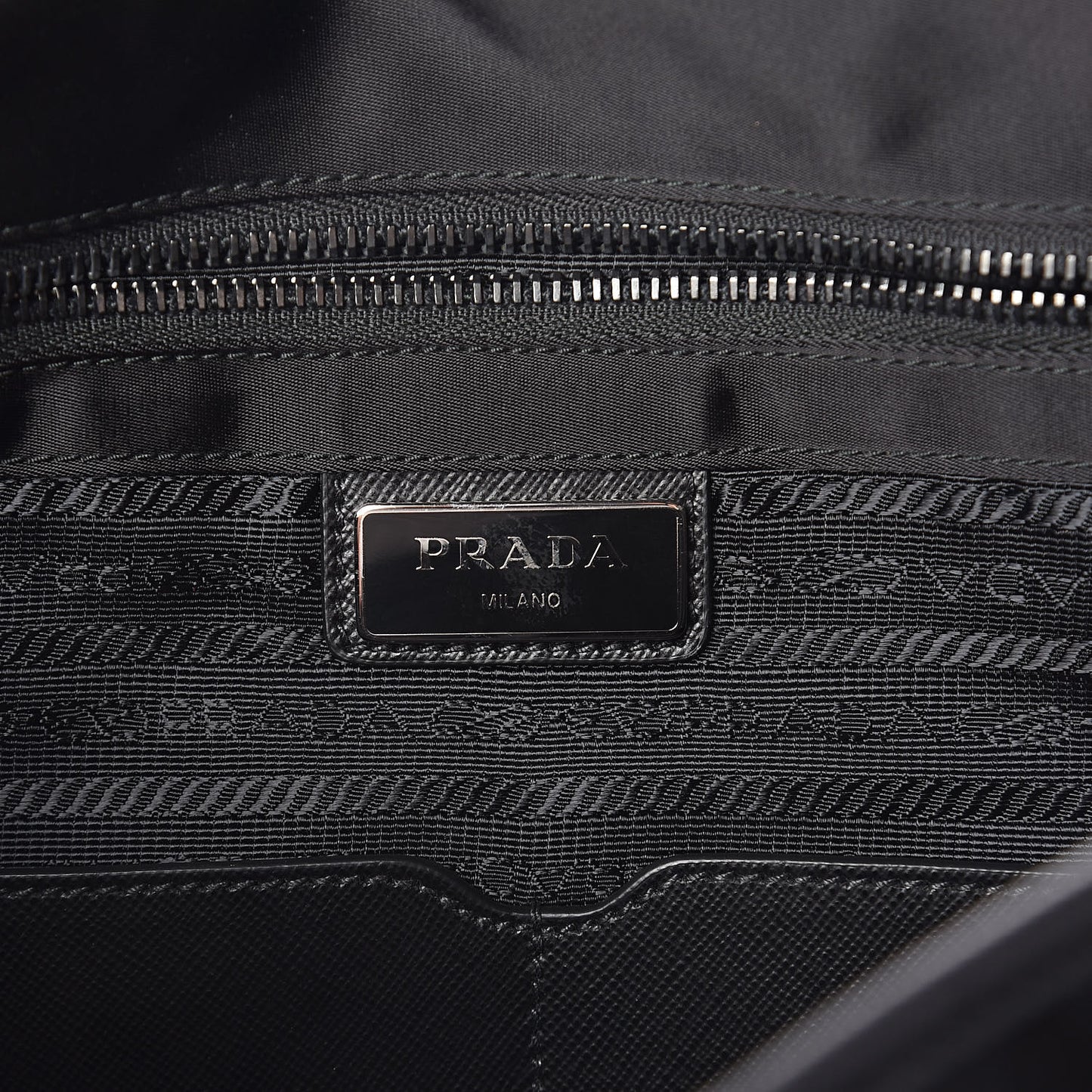 Tessuto Nylon Saffiano Messenger Satchel Black