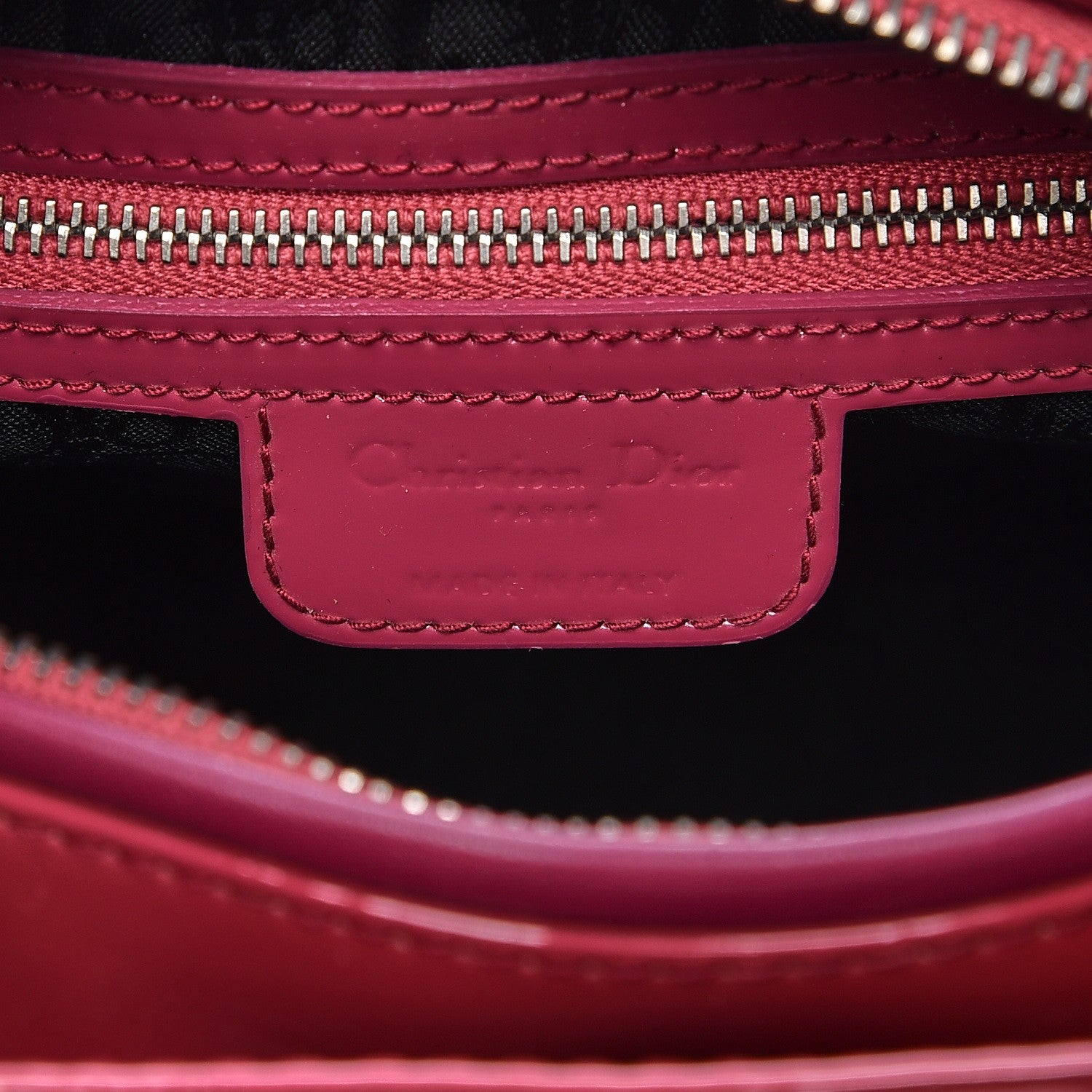 Christian Dior Patent Cannage Medium Lady Dior Dark Pink 7 of 17