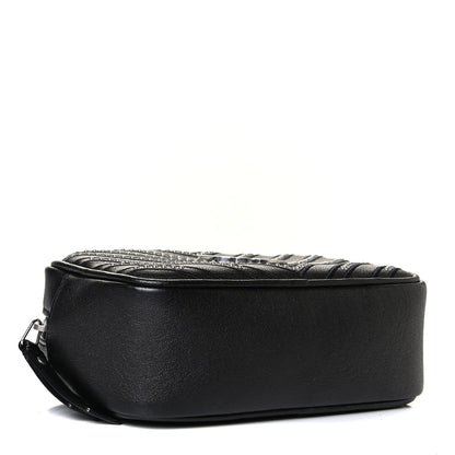 Saint Laurent Calfskin Matelasse Studded Monogram Lou Belt Bag Black 6 of 9