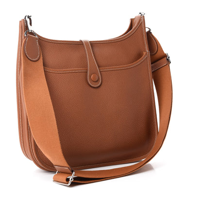 Hermes Taurillon Clemence Evelyne III PM Gold 3 of 12