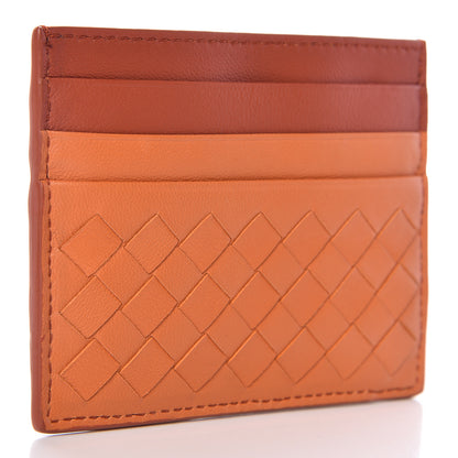 Bottega Veneta Nappa Intrecciato Two Tone Card Holder Orange 4 of 9