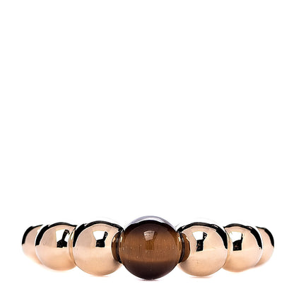 Van Cleef & Arpels 18K Yellow Gold Tiger's Eye Perlee Couleurs Variation Ring 48 4.5 1 of 7