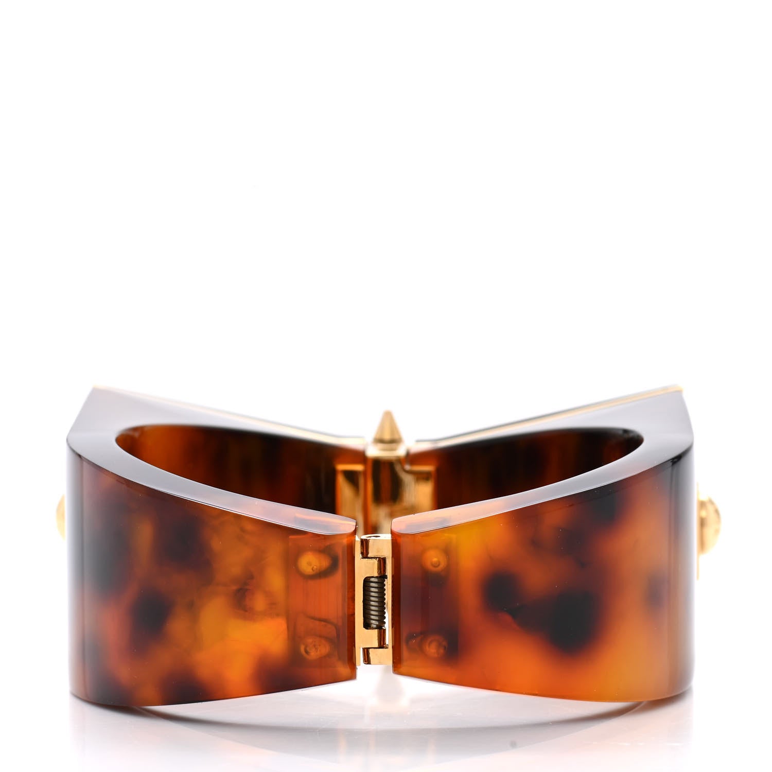 Louis Vuitton Resin Spiky Bow Cuff Tortoise 3 of 6