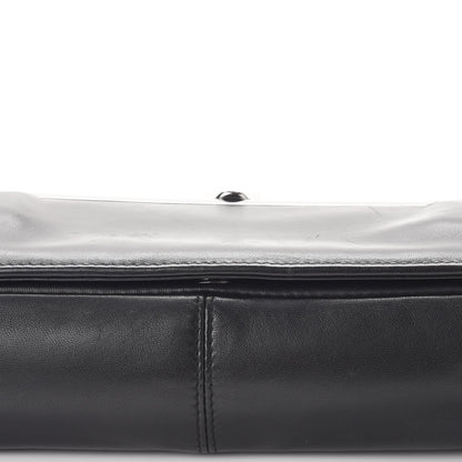 Chanel Lambskin Square Stitched Kiss Lock Flap Black 12 of 13
