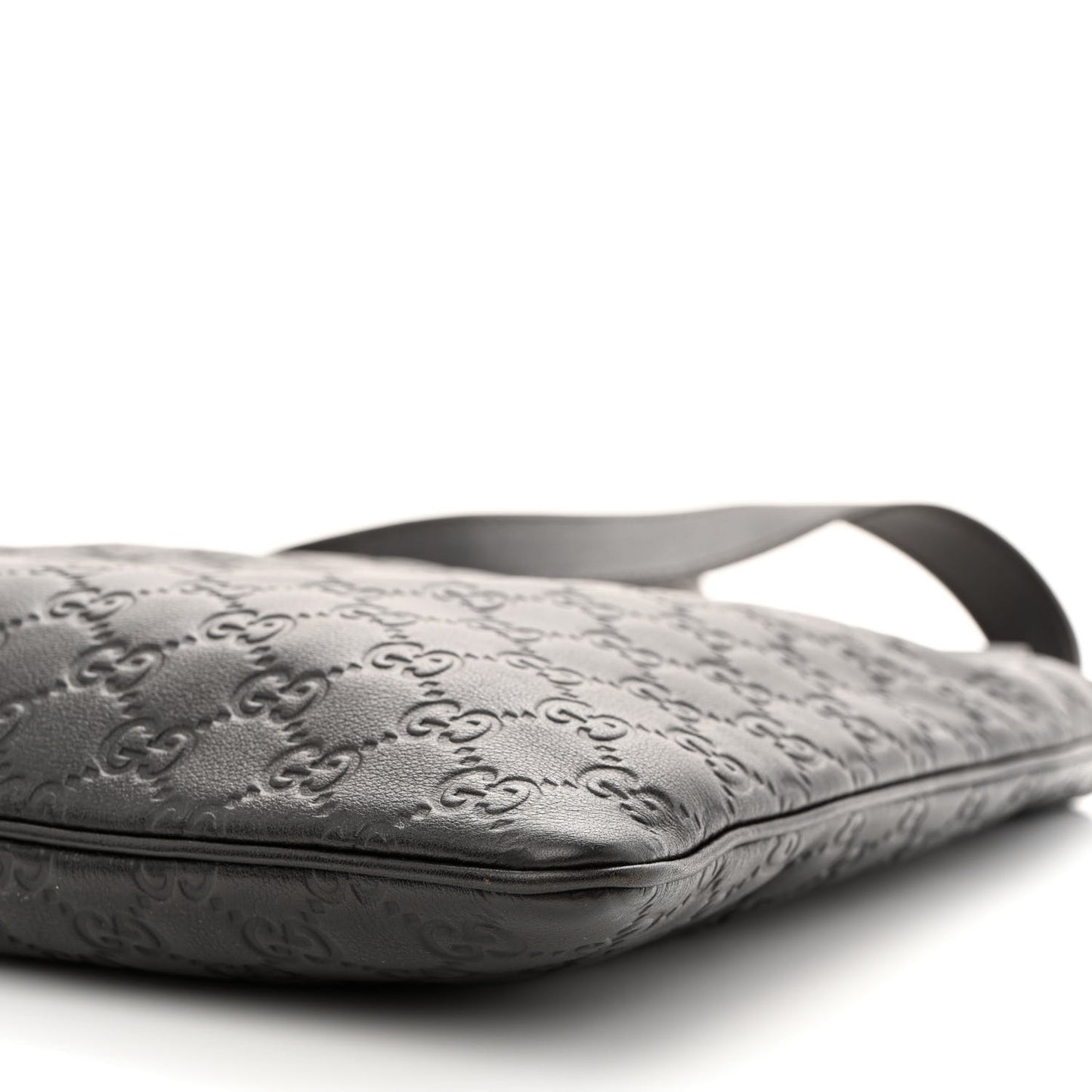 Guccissima Medium Flat Messenger Bag Dark Brown