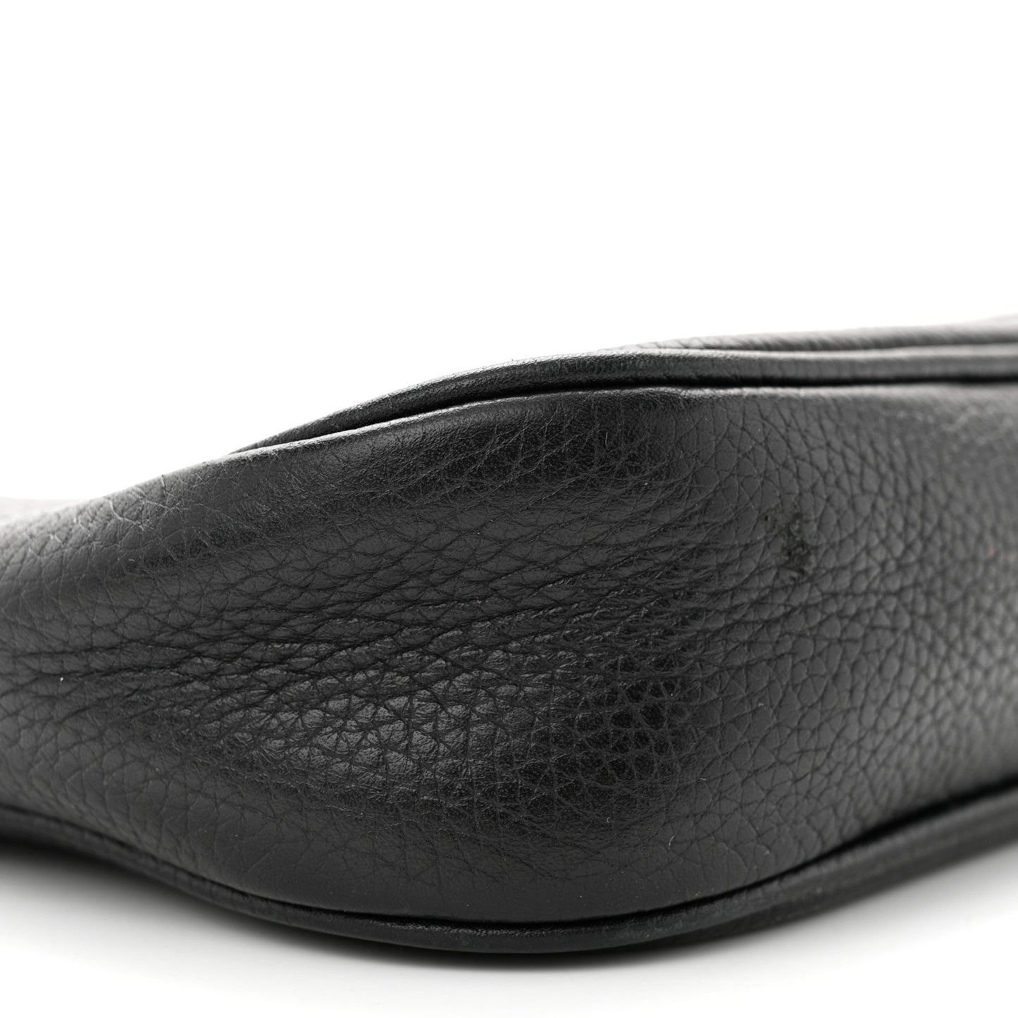 Pebbled Calfskin Medium Soho Flap Crossbody Black