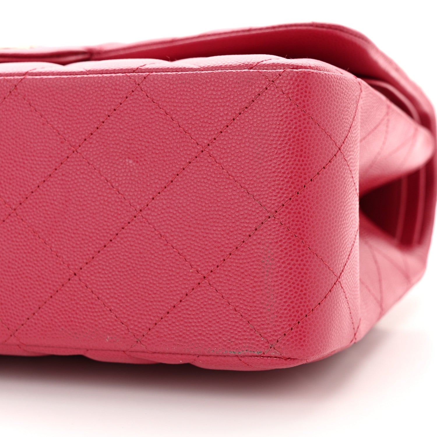 Chanel Caviar Quilted Jumbo Double Flap Dark Pink 8 of 13