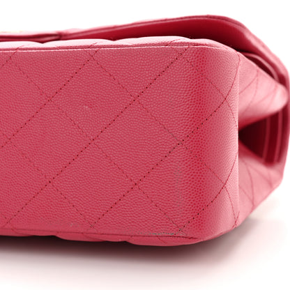 Chanel Caviar Quilted Jumbo Double Flap Dark Pink 8 of 13