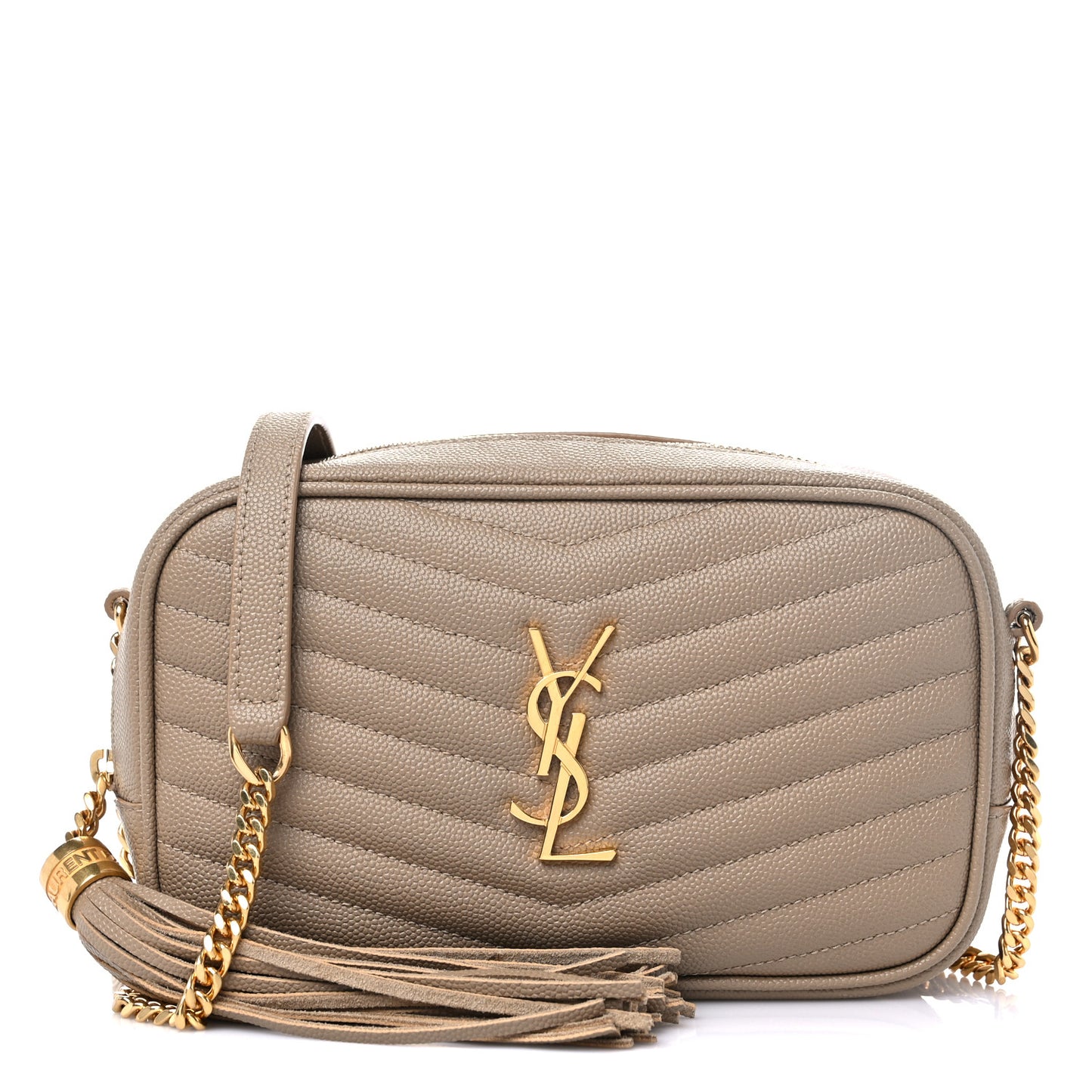 Grain De Poudre Matelasse Monogram Mini Lou Camera Bag Dark Latte