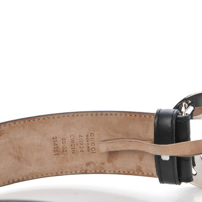 Gucci Guccissima Signature Interlocking G 40mm Belt 80 32 Black 5 of 12