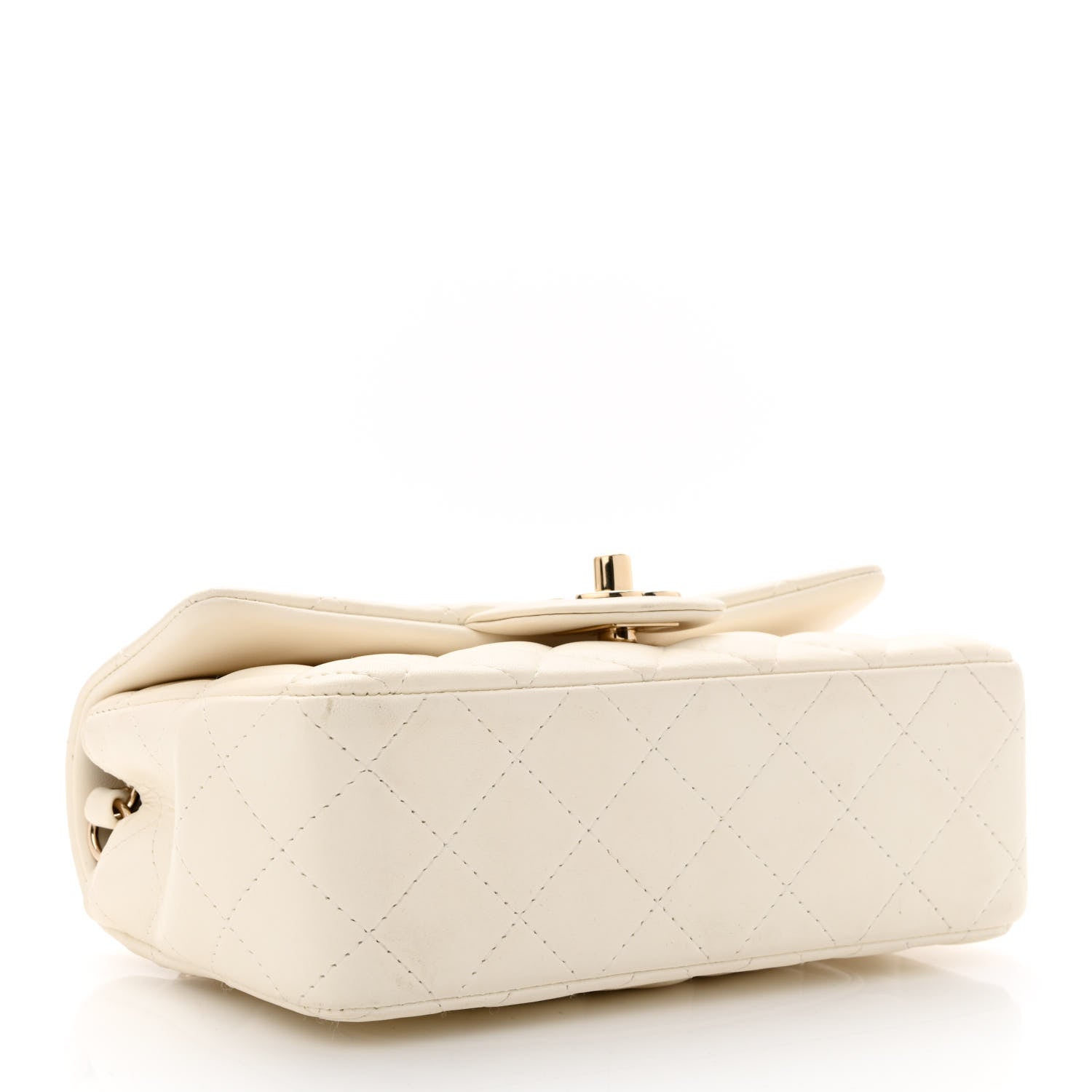 Chanel Lambskin Quilted Mini Rectangular Flap White 4 of 13