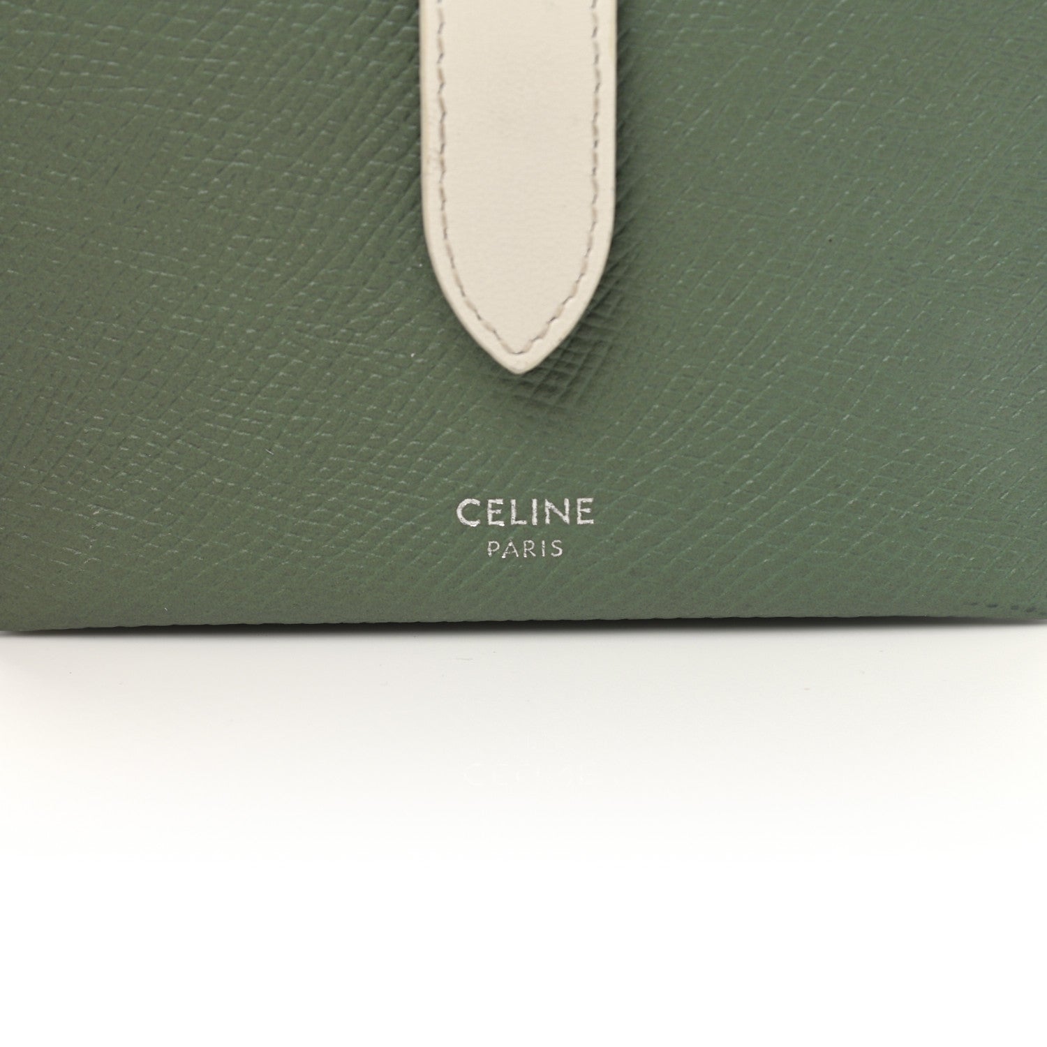 Celine Grained Shiny Calfskin Accordion Card Holder Green 6 of 8