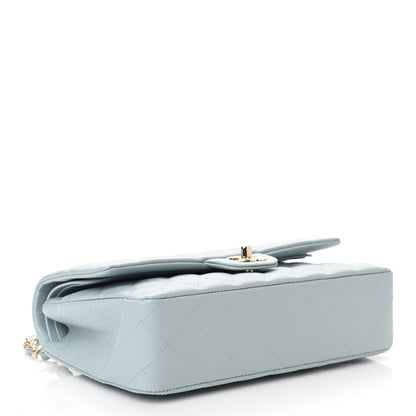 Chanel Caviar Quilted Medium Double Flap Light Blue 3 of 10