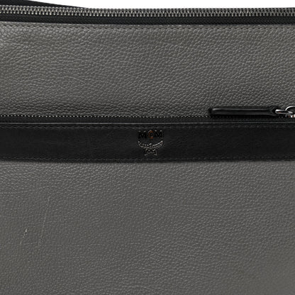 MCM Calfskin Messenger Bag Charcoal 9 of 16