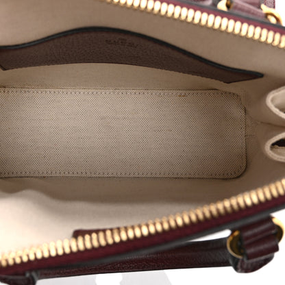 Gucci Monogram Textured Dollar Calfskin Mini Horsebit 1955 Top Handle Bag Sahara Rubino Chardonnay 5 of 11