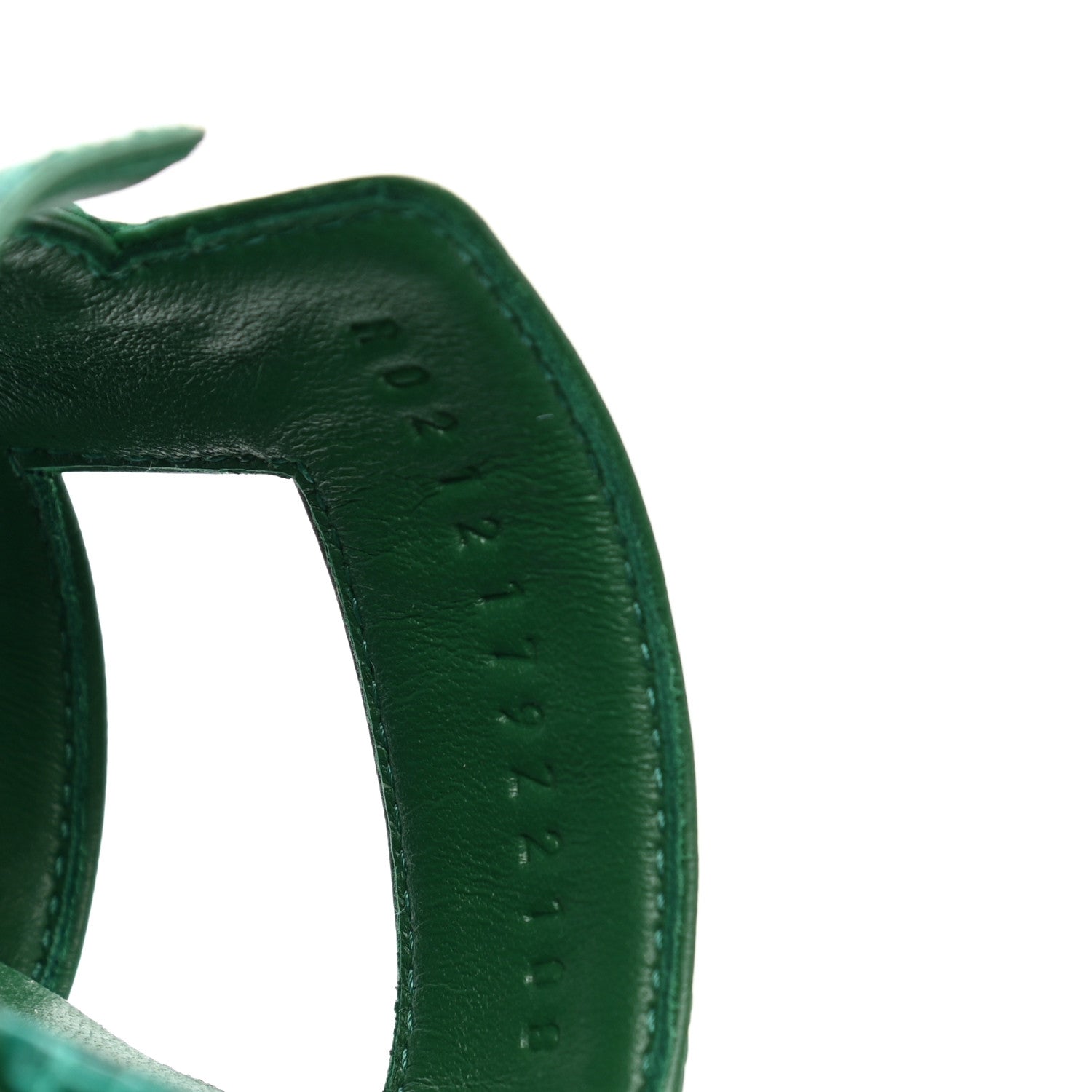 Hermes Lizard Oran Sandals 37 Vert Emeraude 8 of 9