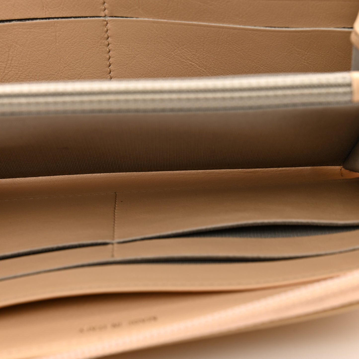 Caviar Large Timeless CC Zip Around Wallet Beige