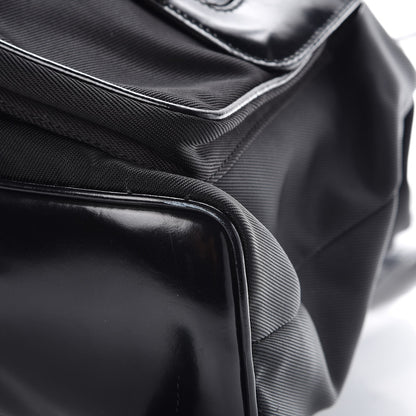 Gucci Patent Leather Nylon Bamboo Backpack Black 11 of 12