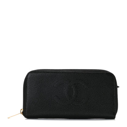 Chanel Caviar Large Timeless CC Zip Around Wallet Black 1 of 13