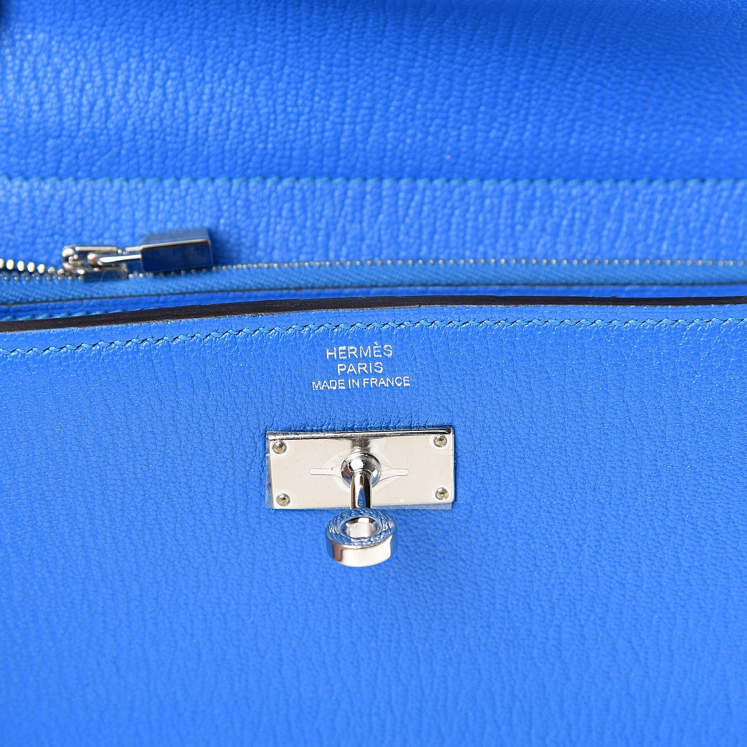 Hermes Chevre Mysore Medium Kelly Wallet Bleu Hydra 5 of 6