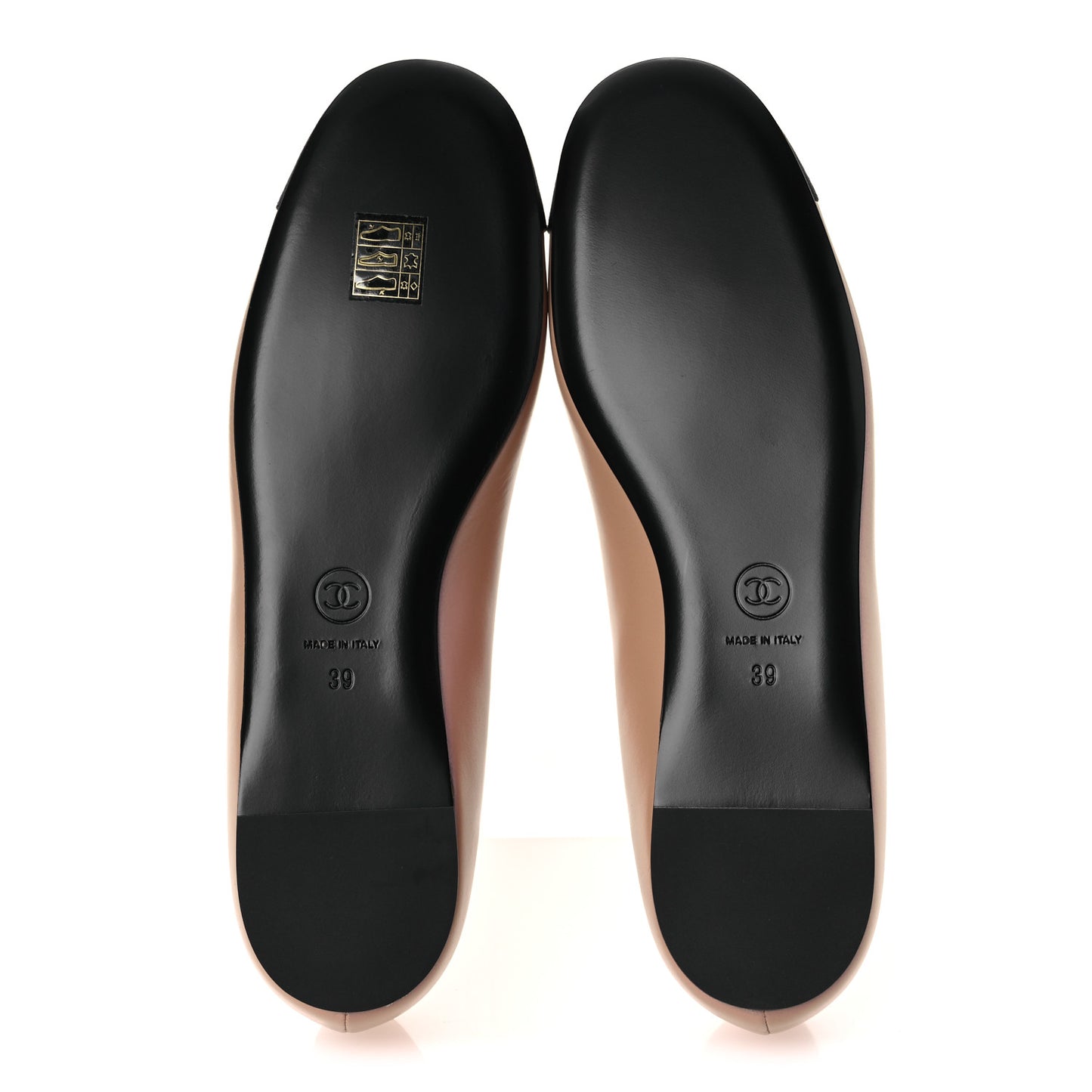 Lambskin Grosgrain Pearl Mary Jane Flats 39 Beige Black