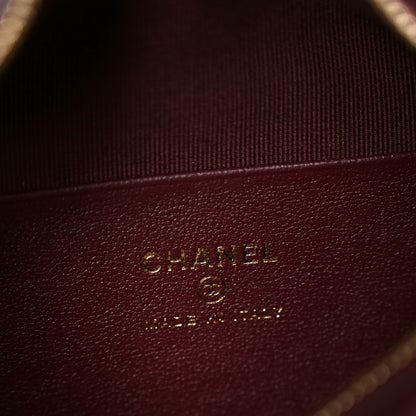 Chanel Lambskin Quilted Hobo Clutch With Chain Burgundy 10 of 21