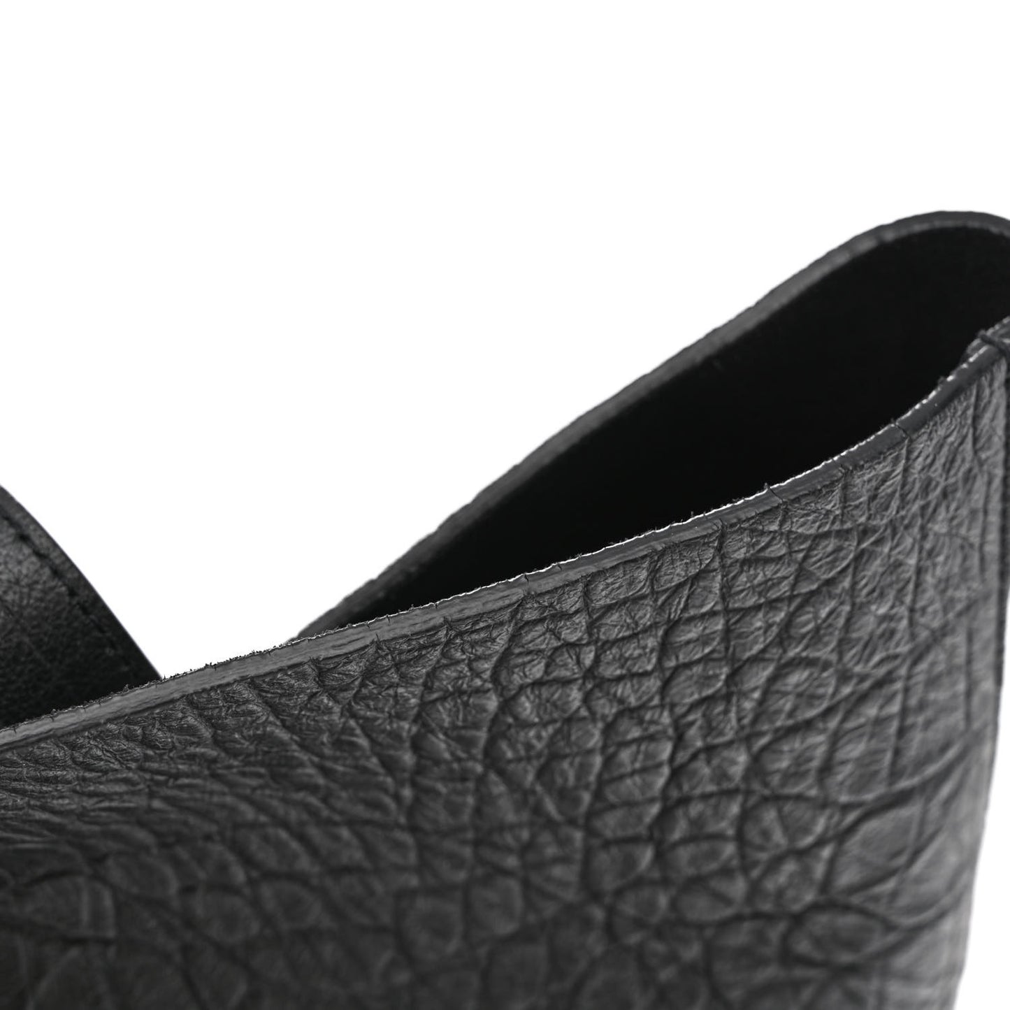 Calfskin Crocodile Embossed Bold Shopper Tote Black