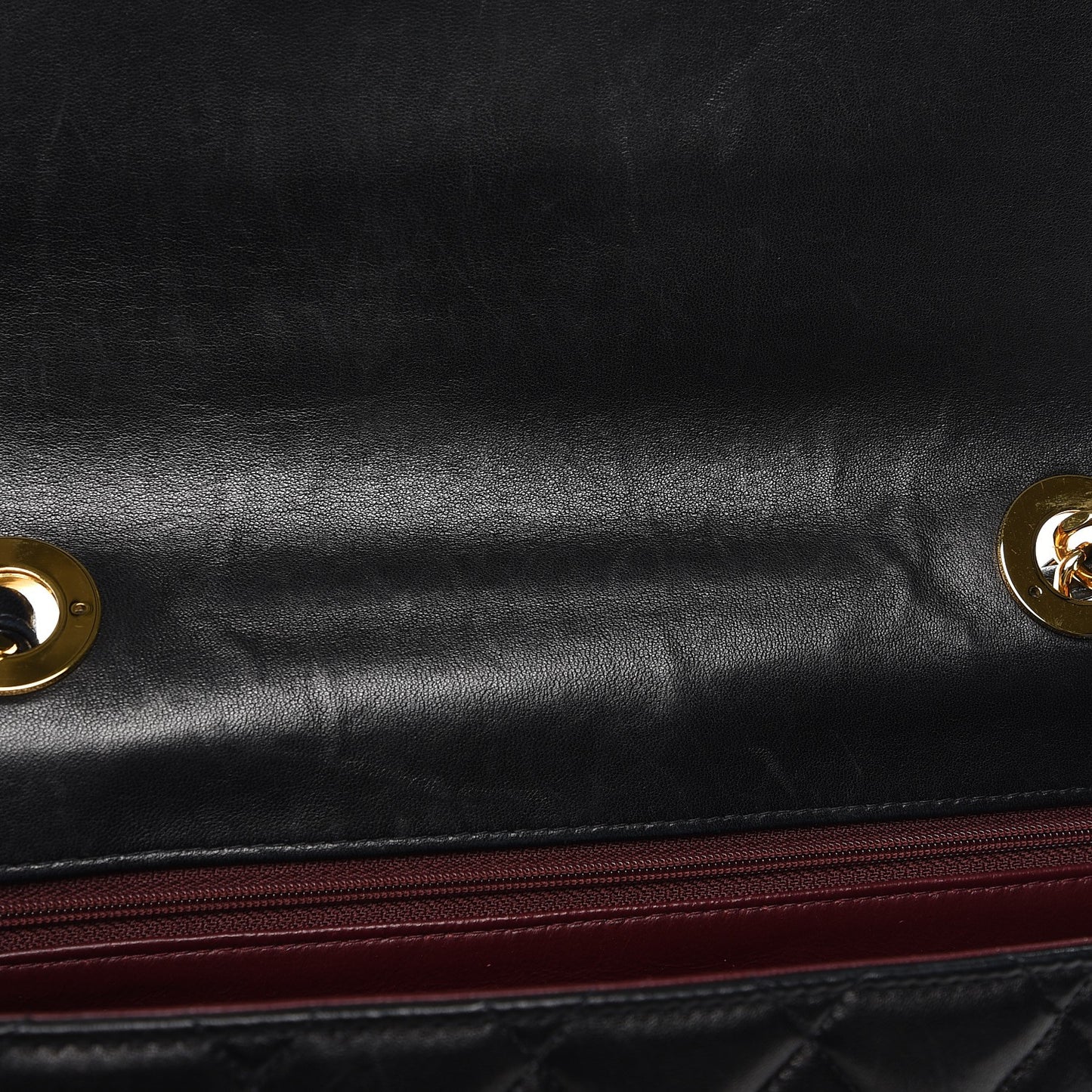 Lambskin Quilted Jumbo Single Flap Black