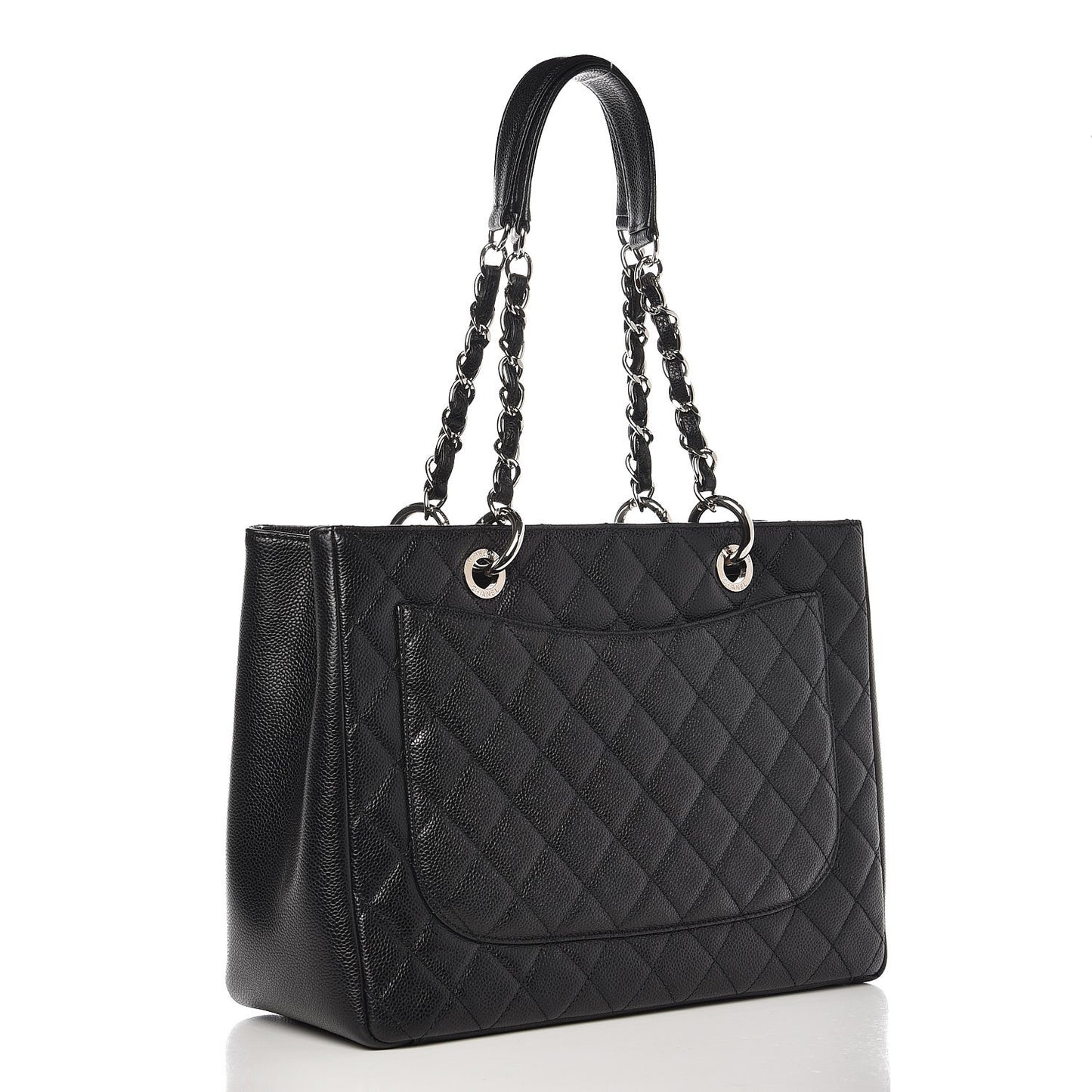 Caviar Quilted Grand Shopping Tote GST Black
