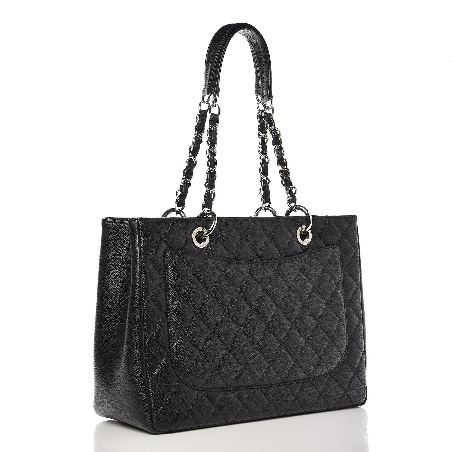 Chanel Caviar Quilted Grand Shopping Tote GST Black 3 of 9