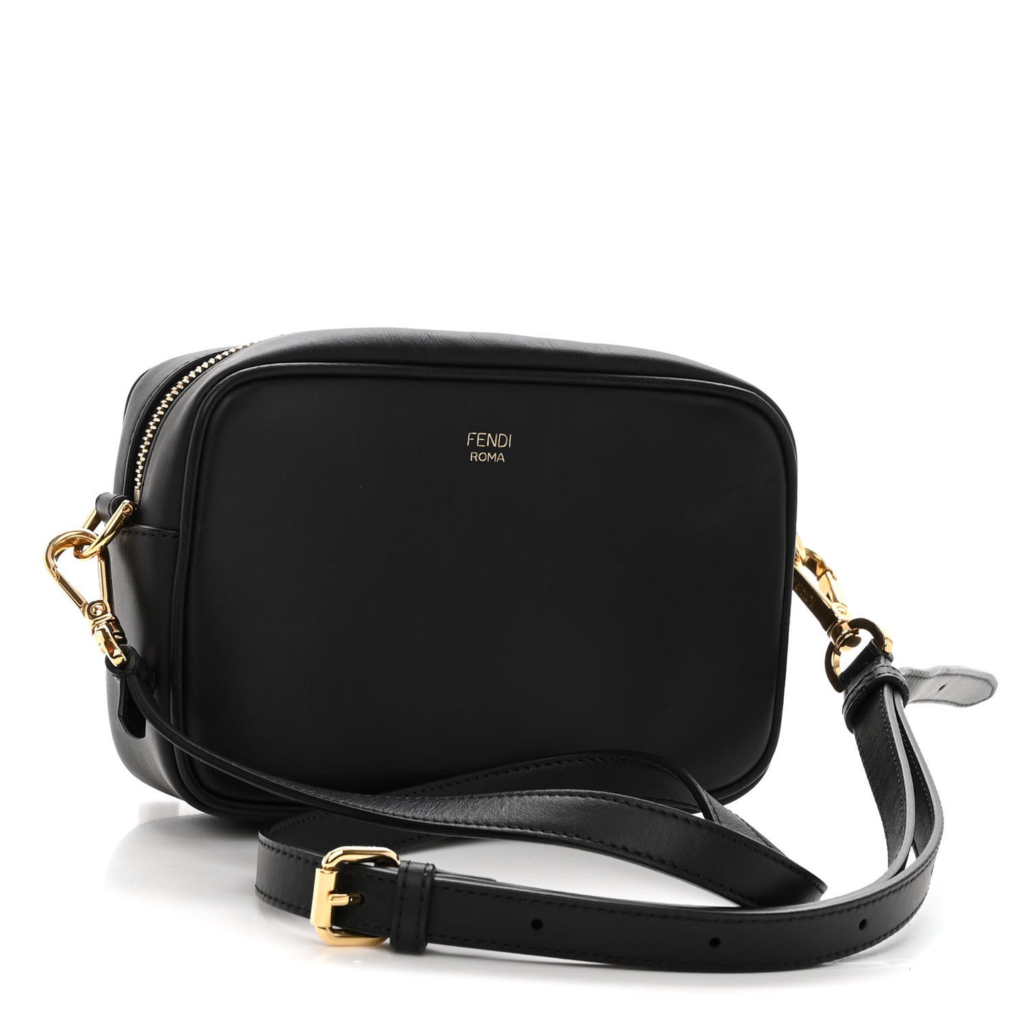 Vitello Century Bi-Color FF 1974 Embossed Mini Camera Case Maya Black